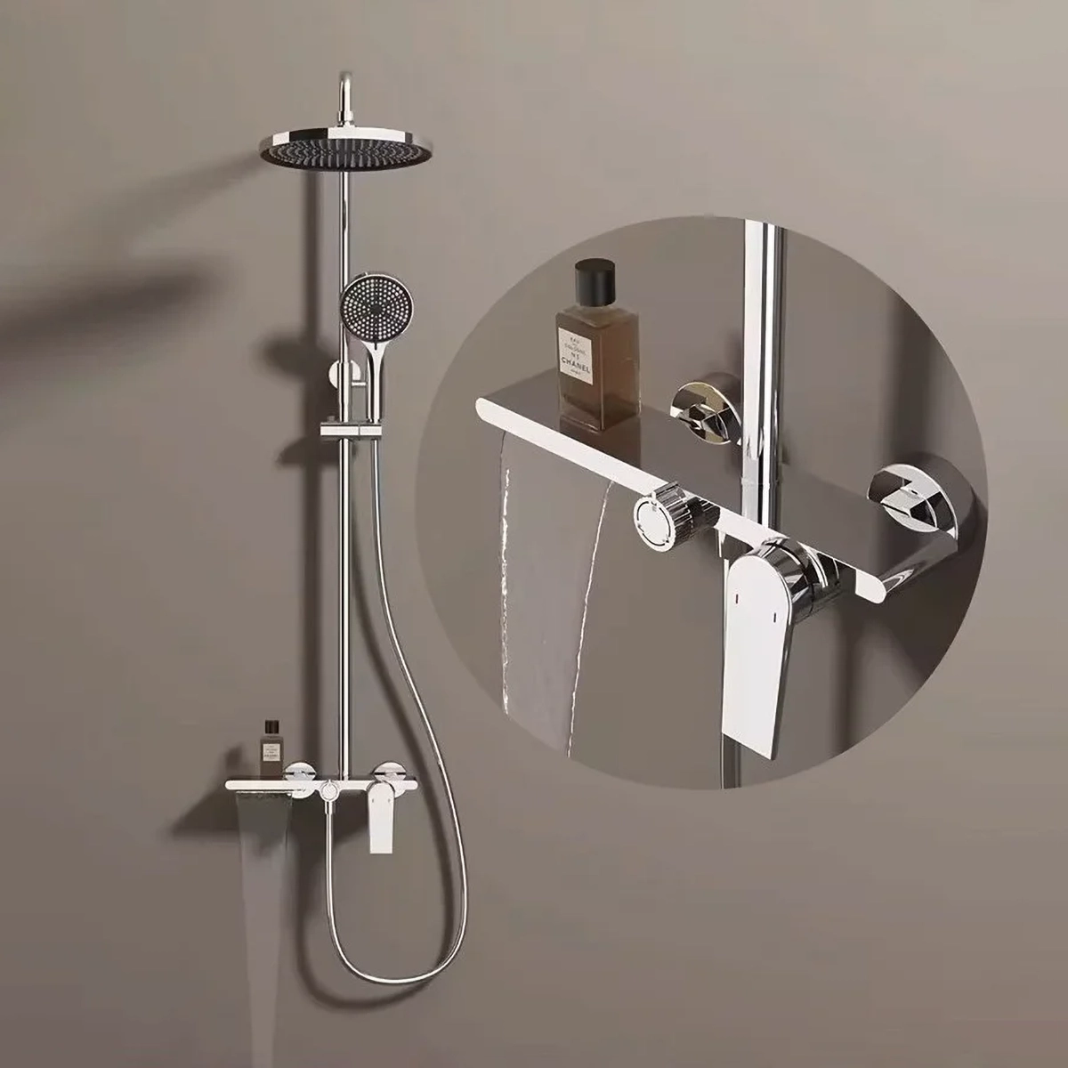 Colonne de douche mitigeur chrome Breeze